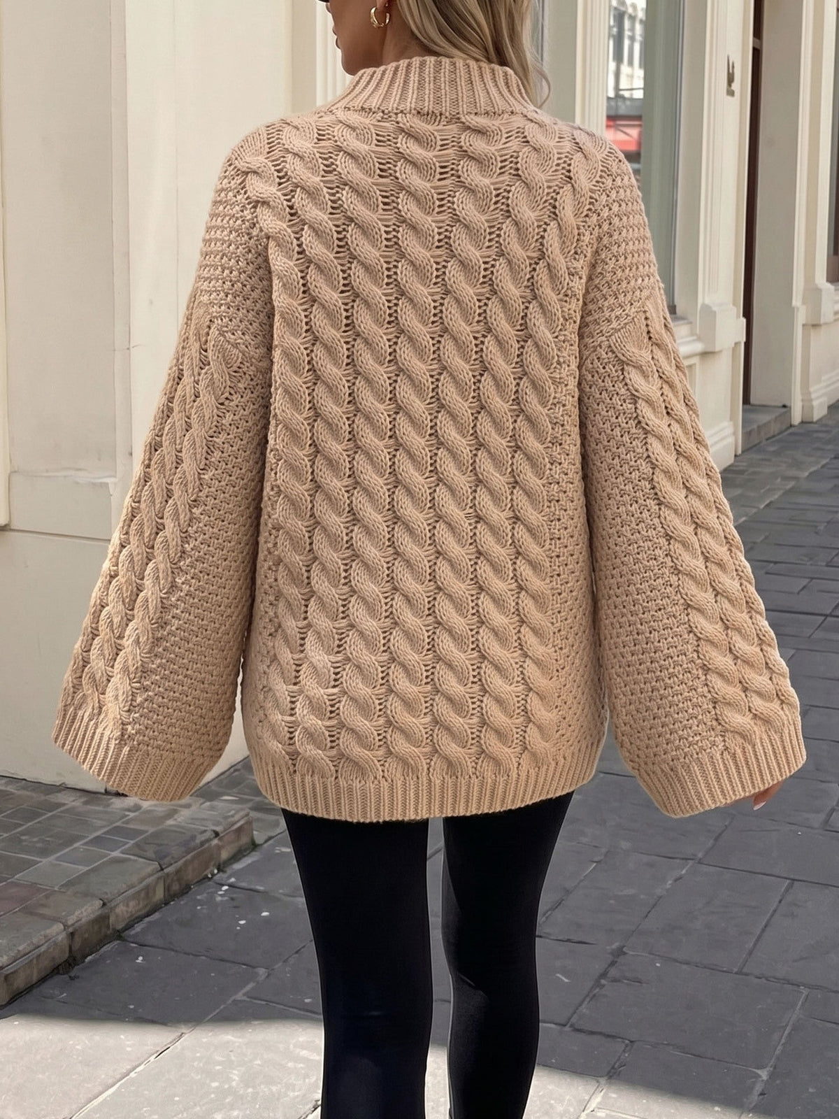 Pullover Damen mit hohem Kragen und weitem Schnitt - J&B - 14 - Jasminaboutique.com