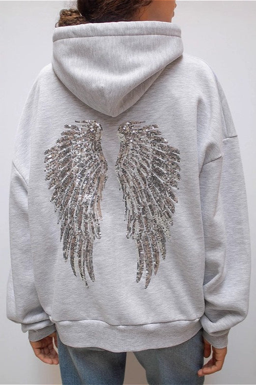 Hoodie Damen mit Kapuze und auffälligem Design - J&B - 4 - Jasminaboutique.com