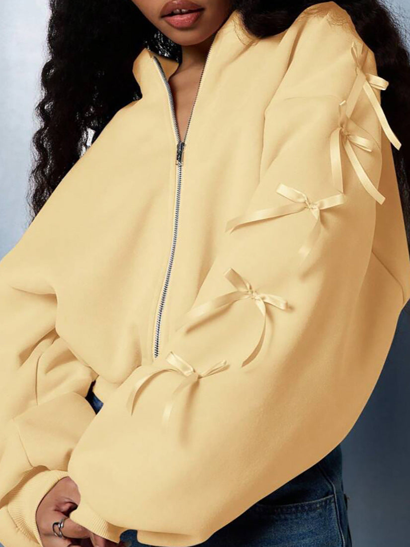 Sweater Damen mit Kapuze und Rüschendetails - J&B - 6 - Jasminaboutique.com