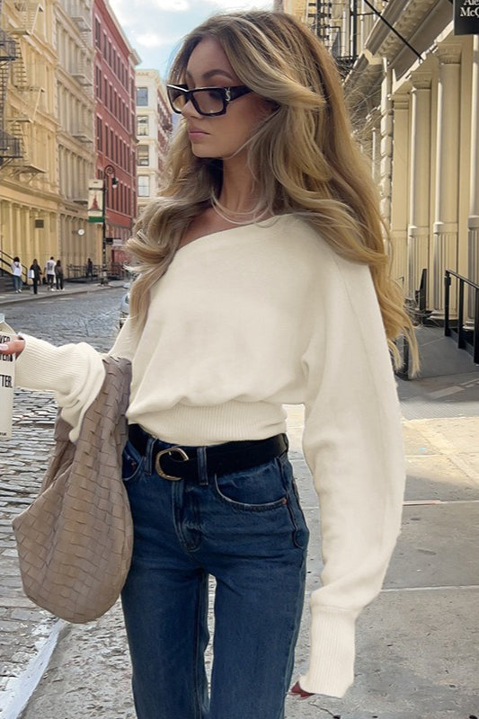 Pullover Damen mit weitem Schnitt und lässigem Look - J&B - 3 - Jasminaboutique.com
