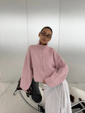 Pullover Damen mit hohem Kragen und Reißverschluss - J&B - 1 - Jasminaboutique.com