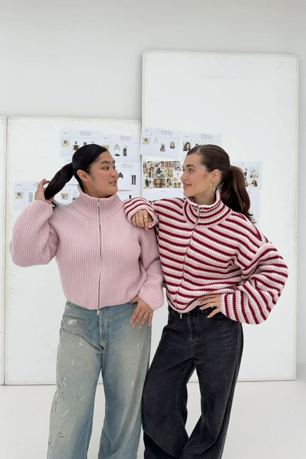 Pullover Damen mit hohem Kragen und Reißverschluss - J&B - 5 - Jasminaboutique.com
