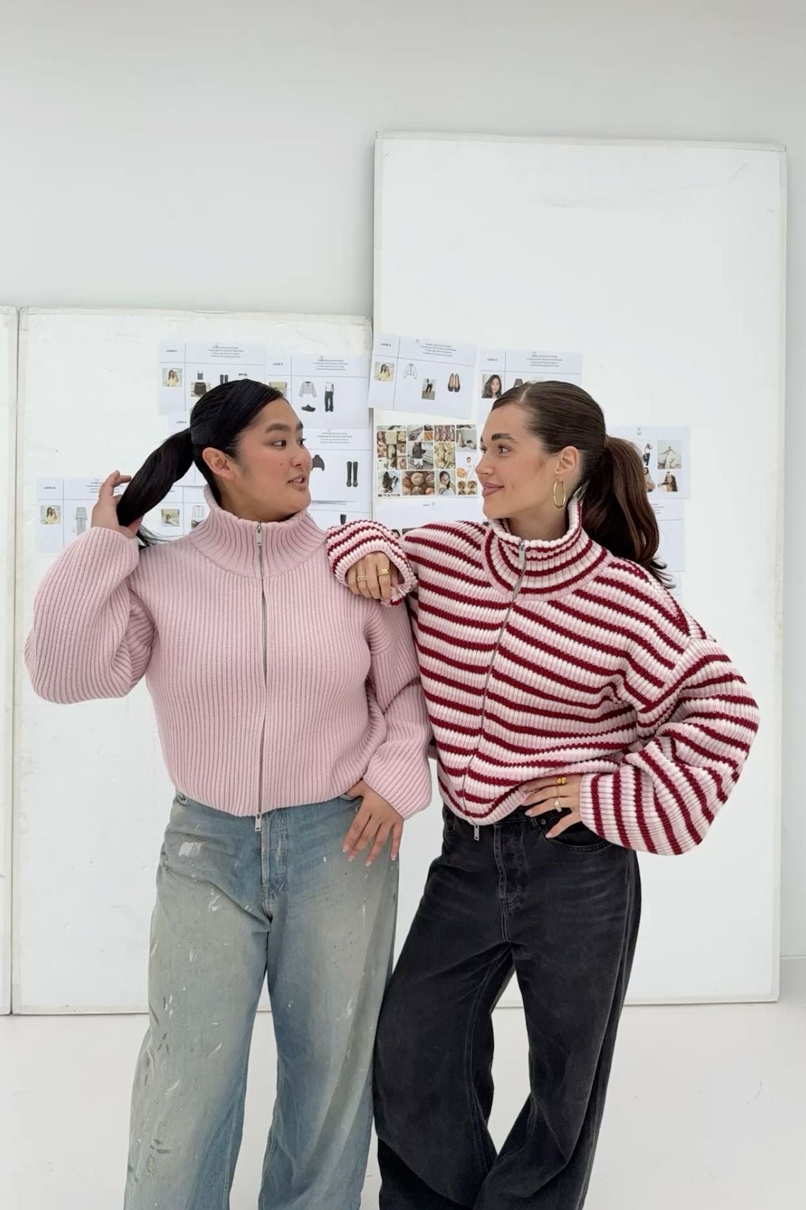Pullover Damen mit hohem Kragen und Reißverschluss - J&B - 5 - Jasminaboutique.com