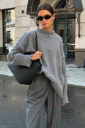 Pullover Damen mit lockerer Passform und Rundhalsausschnitt - J&B - 1 - Jasminaboutique.com