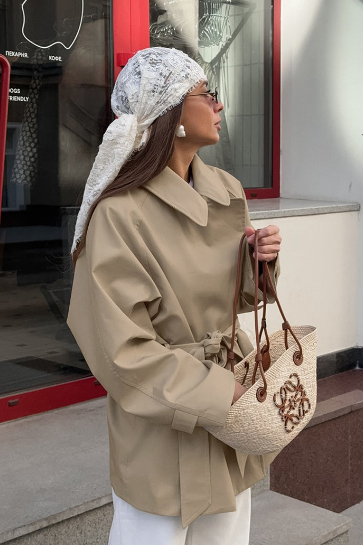 Jacket Damen mit Taillengürtel und weitem Schnitt - J&B - 4 - Jasminaboutique.com