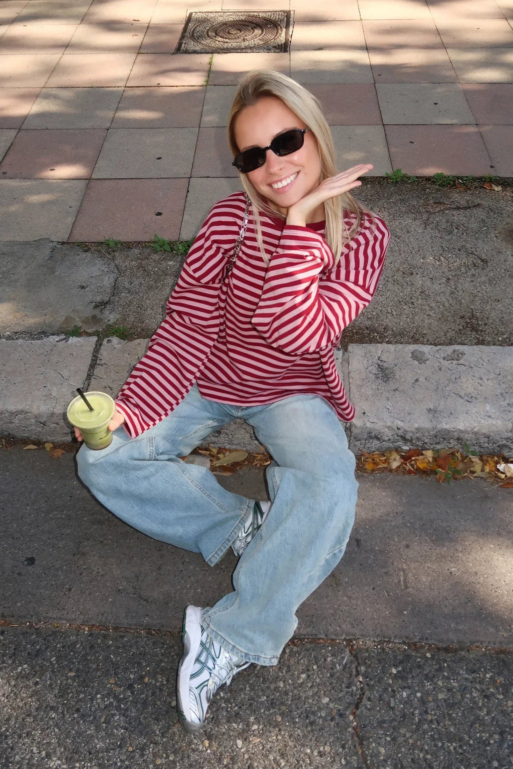 Pullover Damen mit weitem Schnitt und lässigem Look - J&B - 2 - Jasminaboutique.com