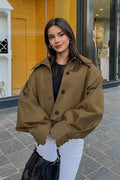 Oversized Jacke Damen Weit geschnitten mit ballonförmigen Ärmeln - J&B - 1 - Jasminaboutique.com