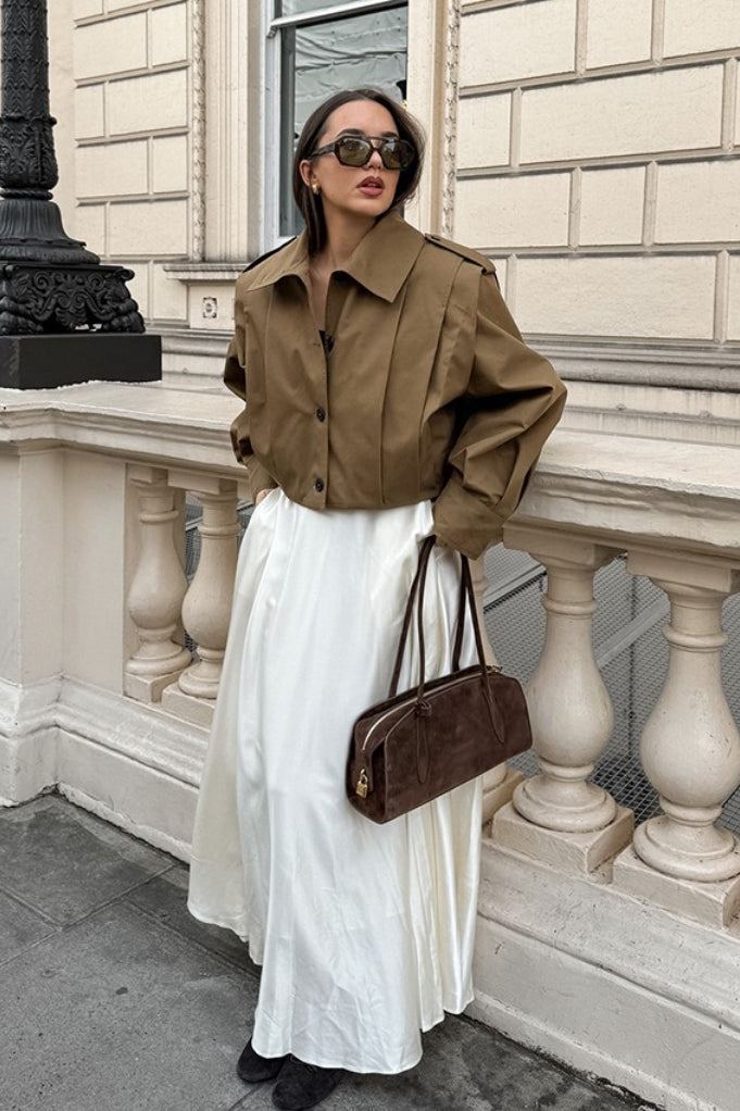 Oversized Jacke Damen Weit geschnitten mit ballonförmigen Ärmeln - J&B - 5 - Jasminaboutique.com