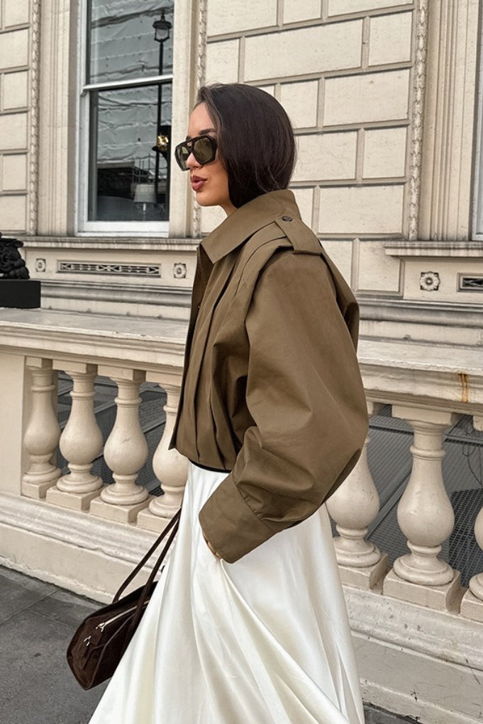 Oversized Jacke Damen Weit geschnitten mit ballonförmigen Ärmeln - J&B - 6 - Jasminaboutique.com