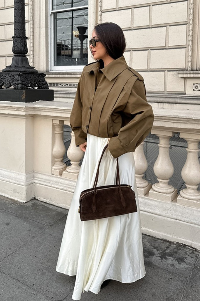 Oversized Jacke Damen Weit geschnitten mit ballonförmigen Ärmeln - J&B - 7 - Jasminaboutique.com