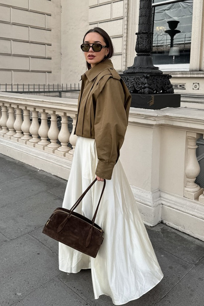 Oversized Jacke Damen Weit geschnitten mit ballonförmigen Ärmeln - J&B - 8 - Jasminaboutique.com