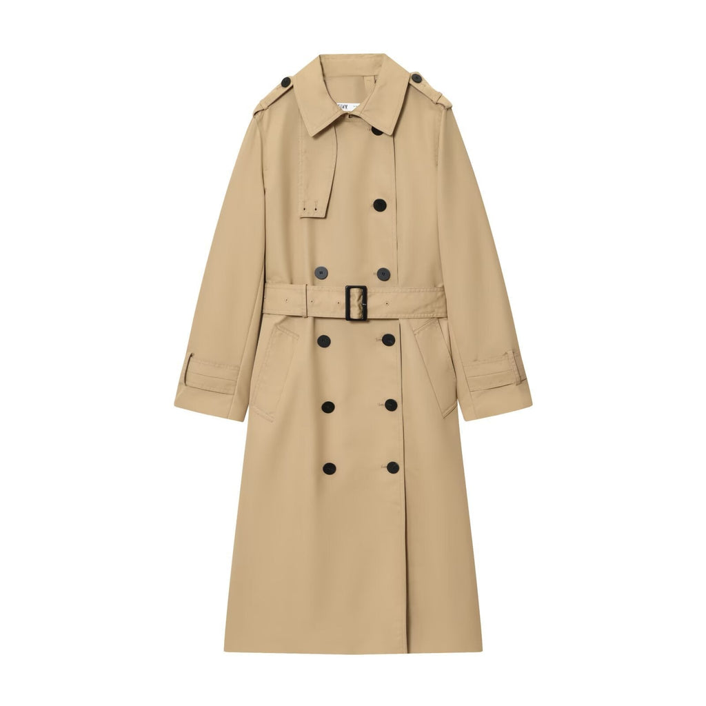 Trenchcoat Damen - Klassischer Schnitt mit Taillengürtel - J&B - 1 - Jasminaboutique.com