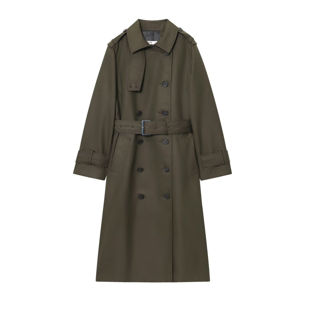 Trenchcoat Damen - Klassischer Schnitt mit Taillengürtel - J&B - 3 - Jasminaboutique.com