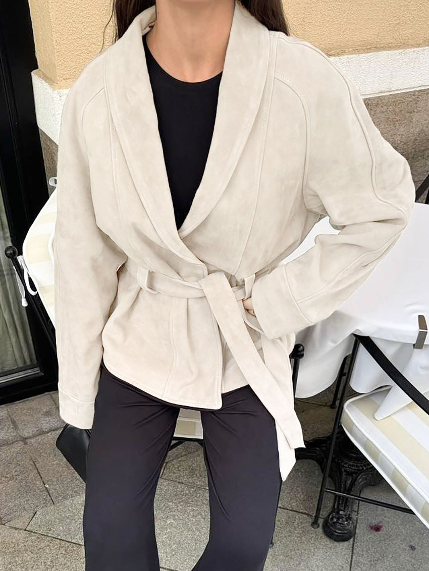 Jacke Damen mit Gürtel – Lässiger Schnitt und elegante Details - J&B - 12 - Jasminaboutique.com