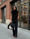 Weste Damen mit hohem Kragen und ärmellosem Schnitt - J&B - 1 - Jasminaboutique.com
