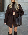 Jacke Damen mit weitem Schnitt und Gürtel - J&B - 1 - Jasminaboutique.com