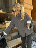 Jacke Damen mit hohem Kragen und asymmetrischem Schnitt - J&B - 1 - Jasminaboutique.com