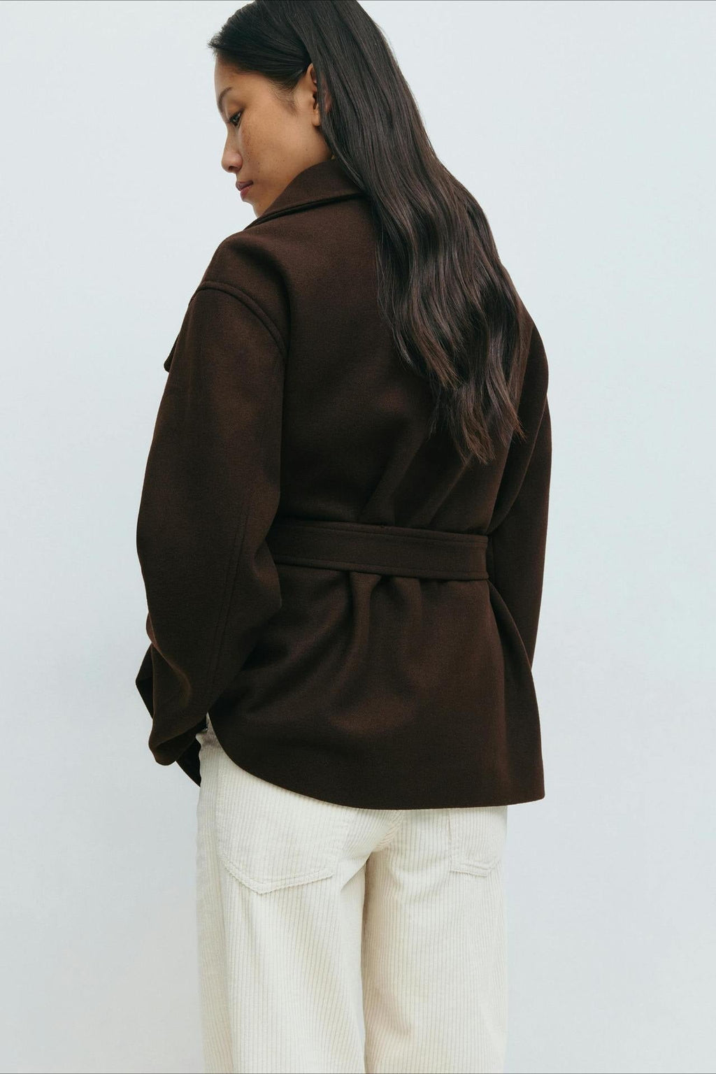 Jacke Damen mit hohem Kragen und Gürtel - J&B - 8 - Jasminaboutique.com