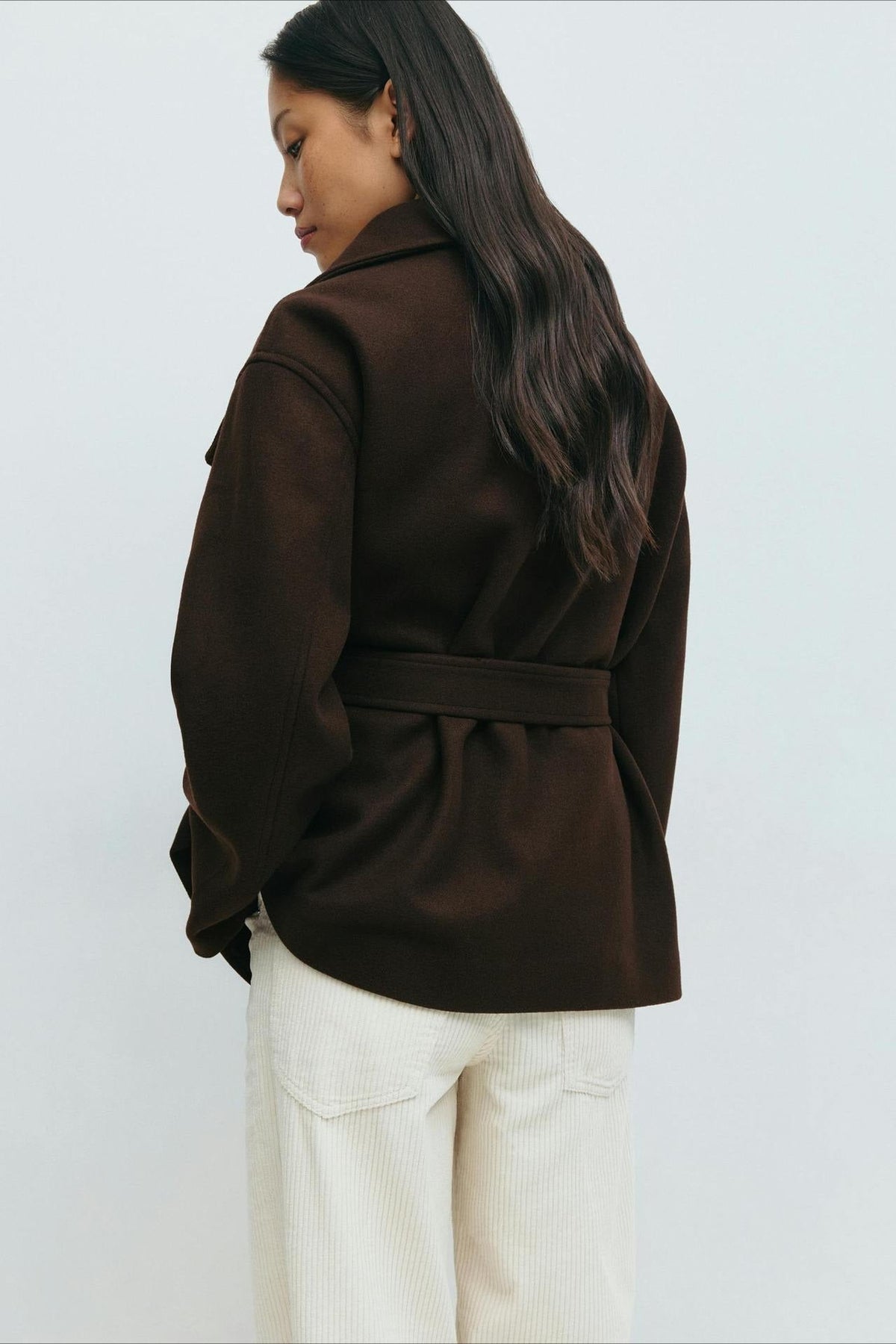 Jacke Damen mit hohem Kragen und Gürtel - J&B - 8 - Jasminaboutique.com