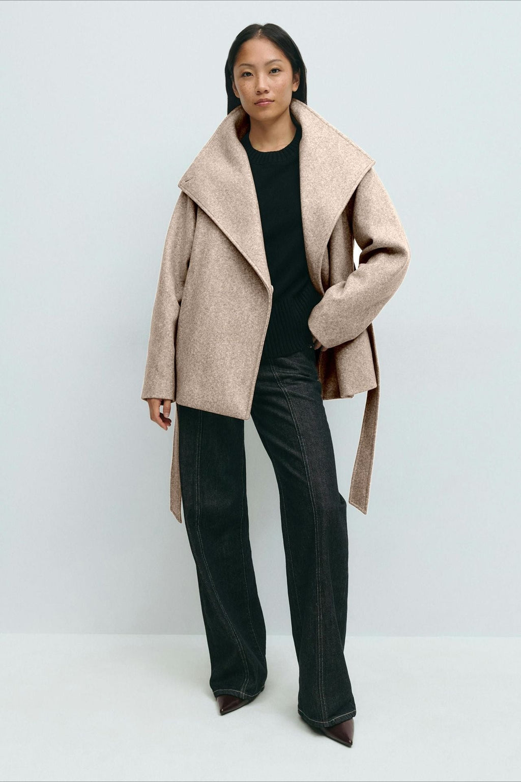 Jacke Damen mit hohem Kragen und Gürtel - J&B - 14 - Jasminaboutique.com
