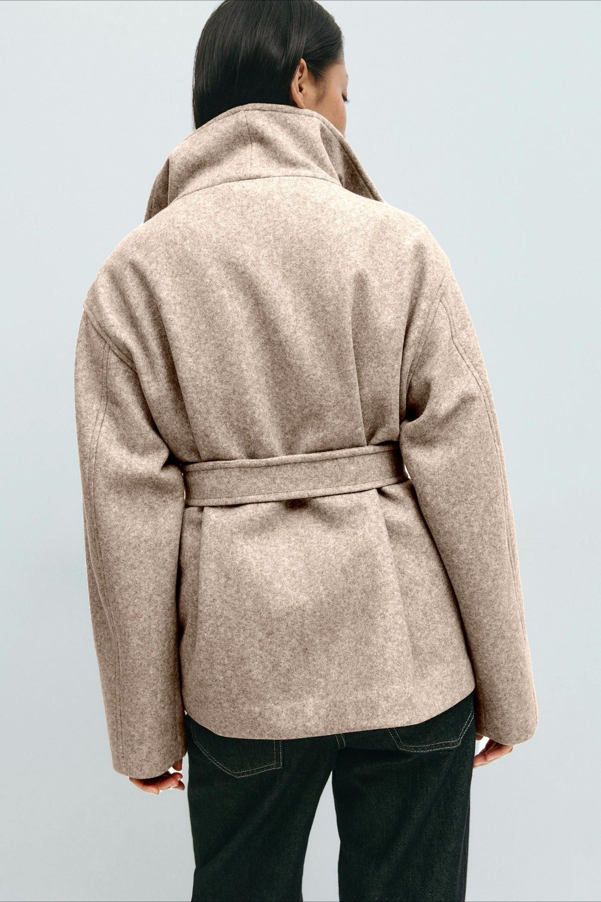 Jacke Damen mit hohem Kragen und Gürtel - J&B - 15 - Jasminaboutique.com