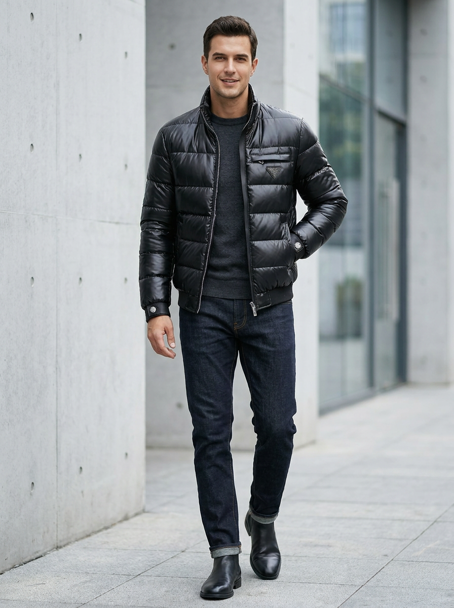 Jacke Herren Moderner Schnitt mit praktischen Taschen - J&B - 1 - Jasminaboutique.com