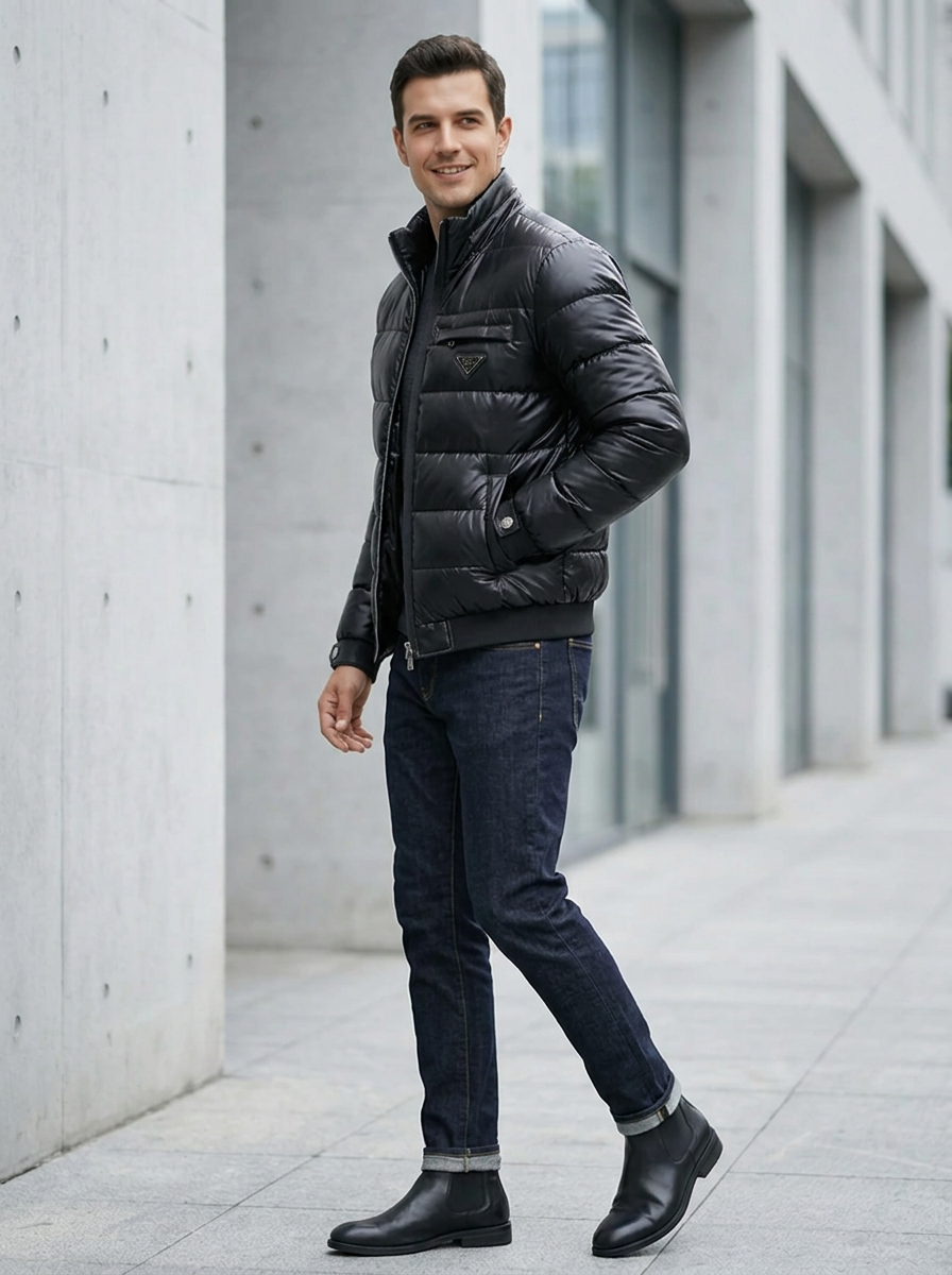 Jacke Herren Moderner Schnitt mit praktischen Taschen - J&B - 2 - Jasminaboutique.com