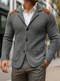 Blazer Herren mit strukturiertem Schnitt und Lederdetails - J&B - 3 - Jasminaboutique.com