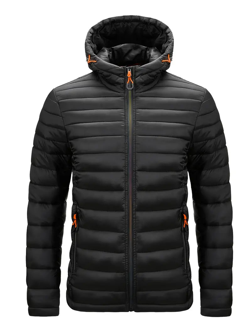Leichte Herrenjacke mit Kapuze und sportlichem Schnitt - J&B - 2 - Jasminaboutique.com
