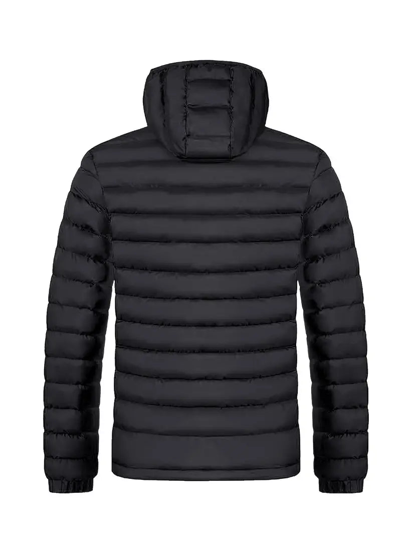 Leichte Herrenjacke mit Kapuze und sportlichem Schnitt - J&B - 3 - Jasminaboutique.com