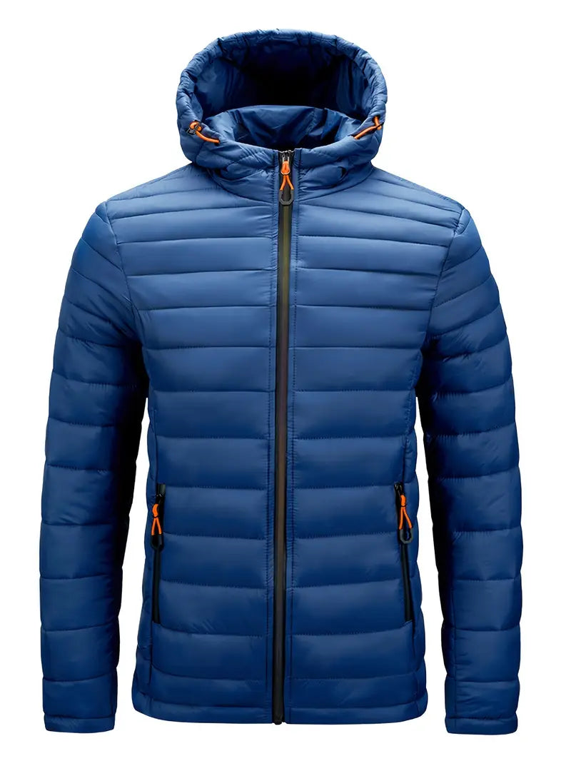 Leichte Herrenjacke mit Kapuze und sportlichem Schnitt - J&B - 4 - Jasminaboutique.com