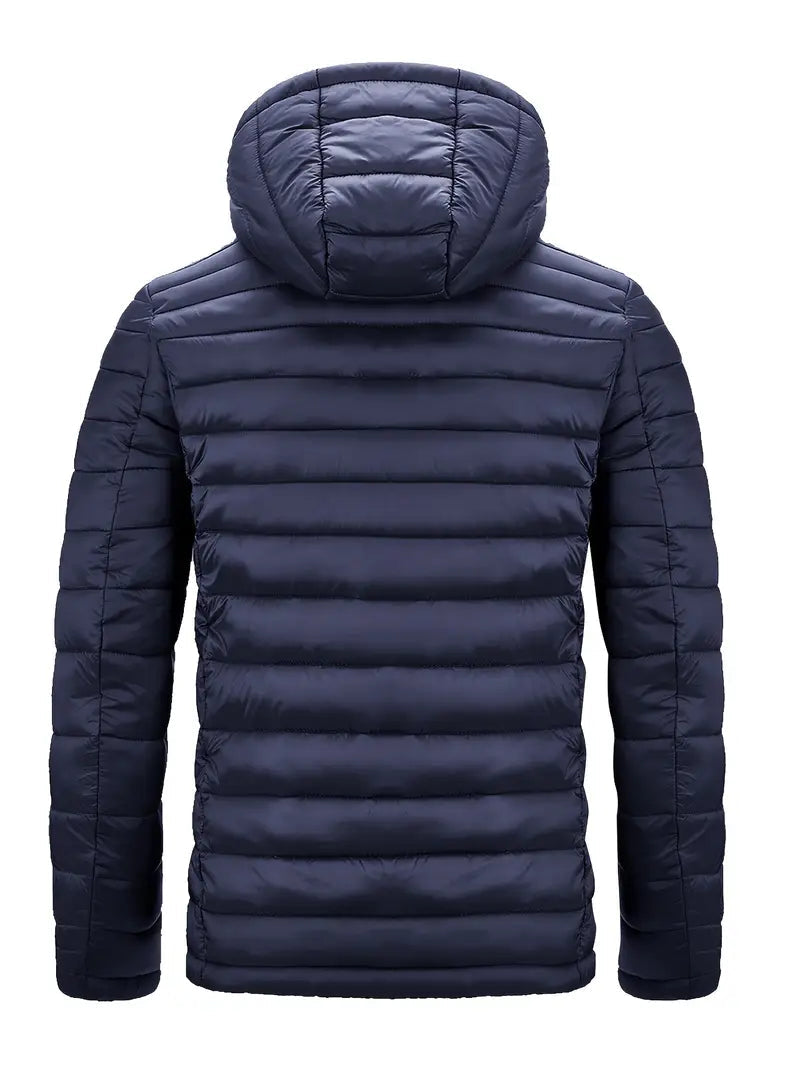 Leichte Herrenjacke mit Kapuze und sportlichem Schnitt - J&B - 7 - Jasminaboutique.com
