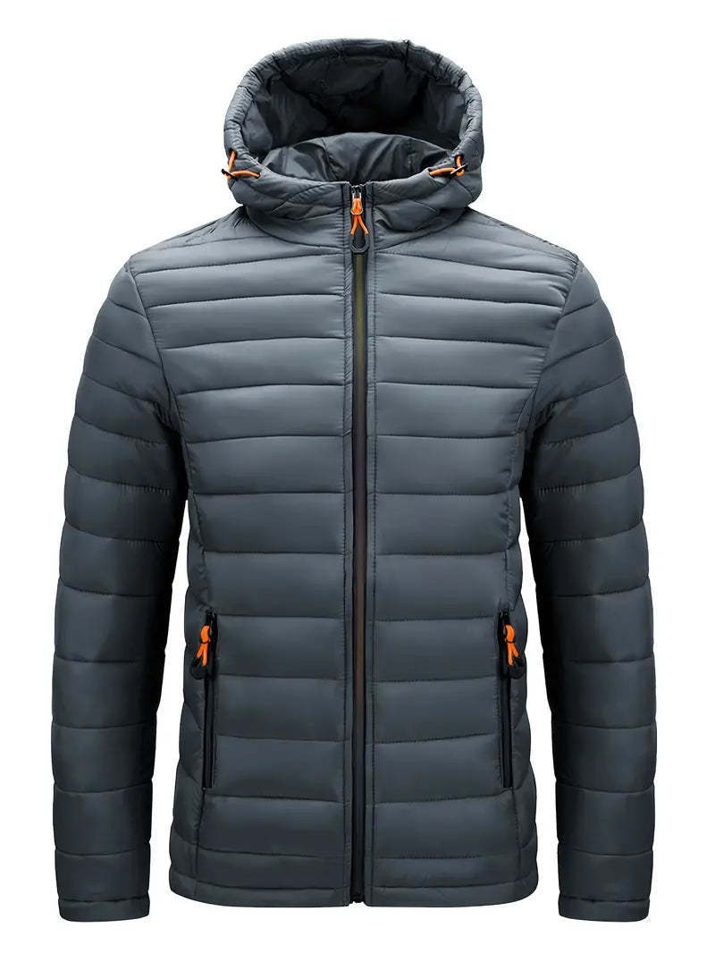Leichte Herrenjacke mit Kapuze und sportlichem Schnitt - J&B - 10 - Jasminaboutique.com