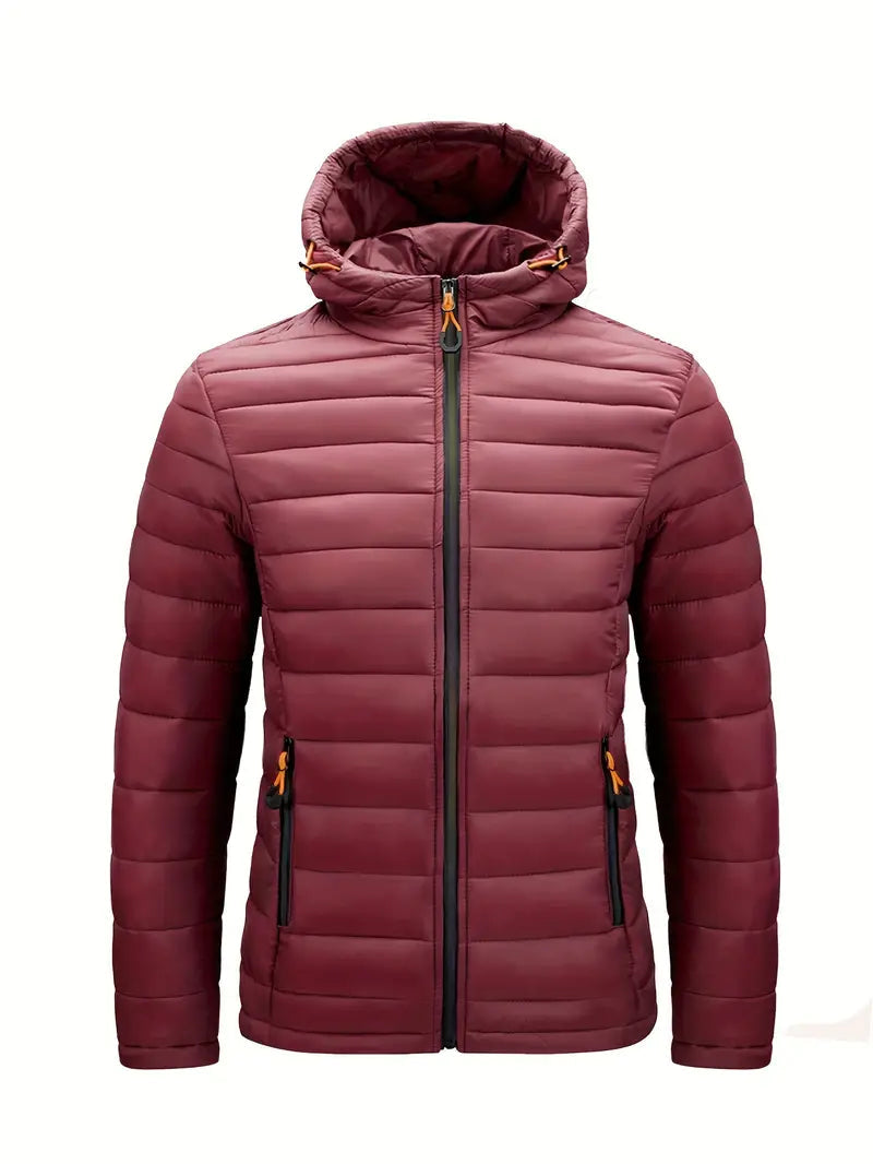 Leichte Herrenjacke mit Kapuze und sportlichem Schnitt - J&B - 12 - Jasminaboutique.com