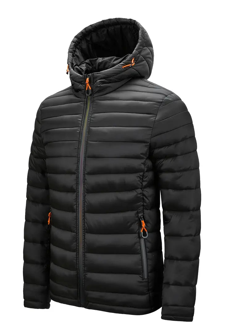Leichte Herrenjacke mit Kapuze und sportlichem Schnitt - J&B - 14 - Jasminaboutique.com
