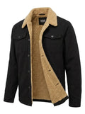 Herren Jacke mit Teddyfell-Kragen und Knopfleiste - J&B - 4 - Jasminaboutique.com