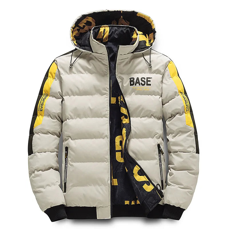 Wärmende Winterjacke Herren mit Kapuze und stylischen Details - J&B - 2 - Jasminaboutique.com