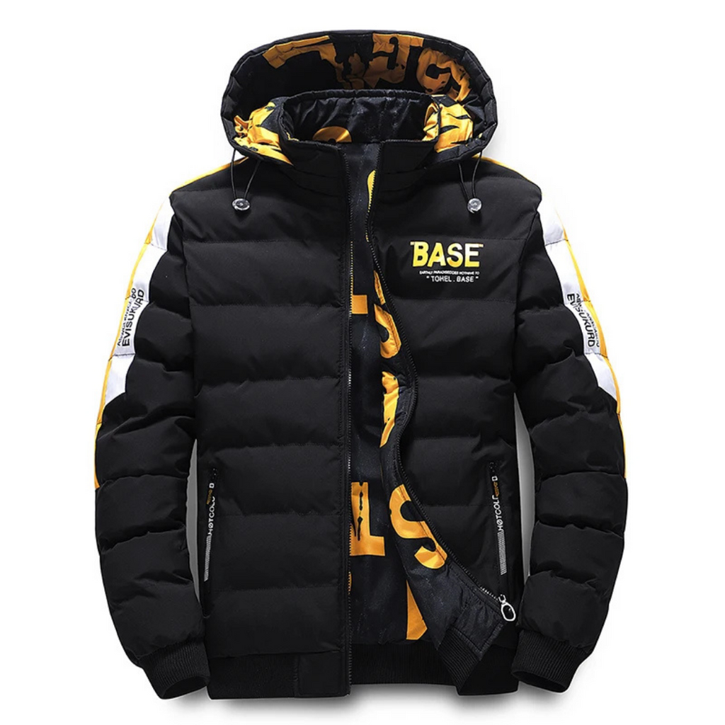 Wärmende Winterjacke Herren mit Kapuze und stylischen Details - J&B - 8 - Jasminaboutique.com