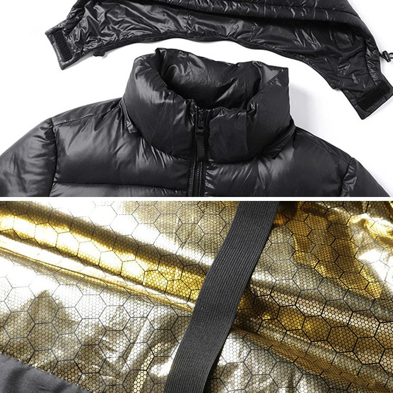 Herren Steppjacke mit Kapuze und modernem Schnitt - J&B - 7 - Jasminaboutique.com
