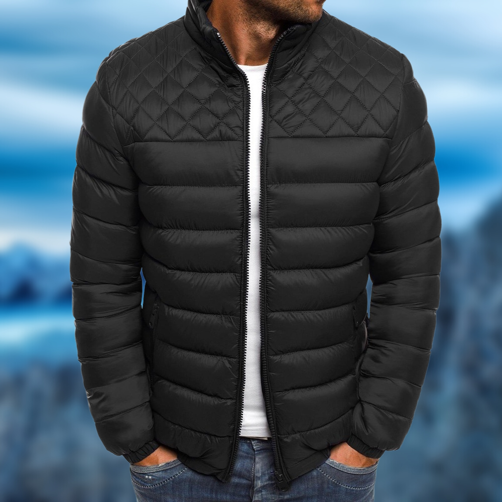 Leichte Herrenjacke mit Steppdesign und komfortabler Passform - J&B - 3 - Jasminaboutique.com