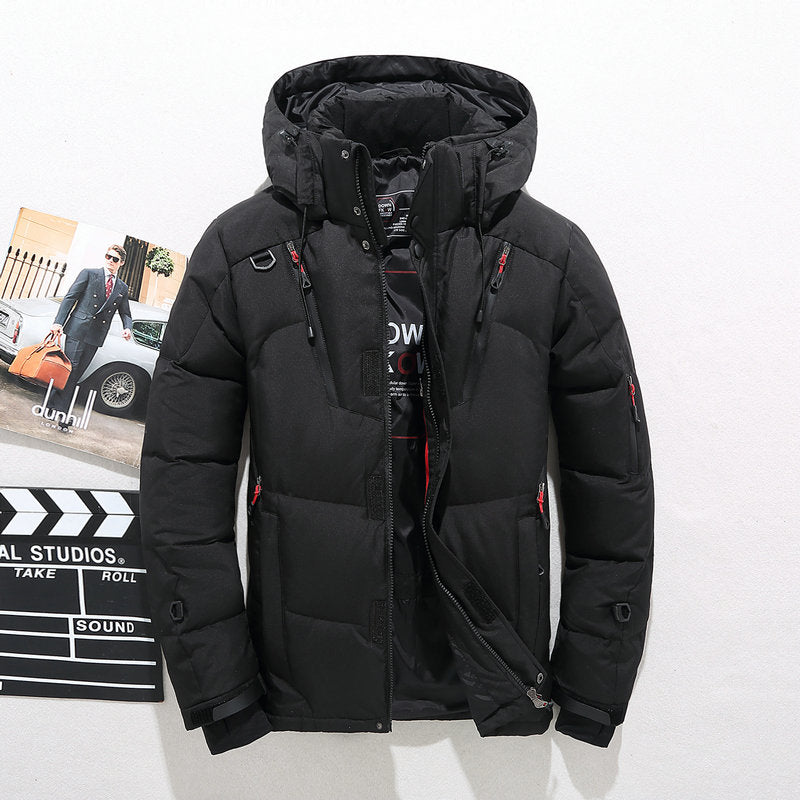 Herren Winterjacke mit abnehmbarer Kapuze und funktionalen Taschen - J&B - 3 - Jasminaboutique.com