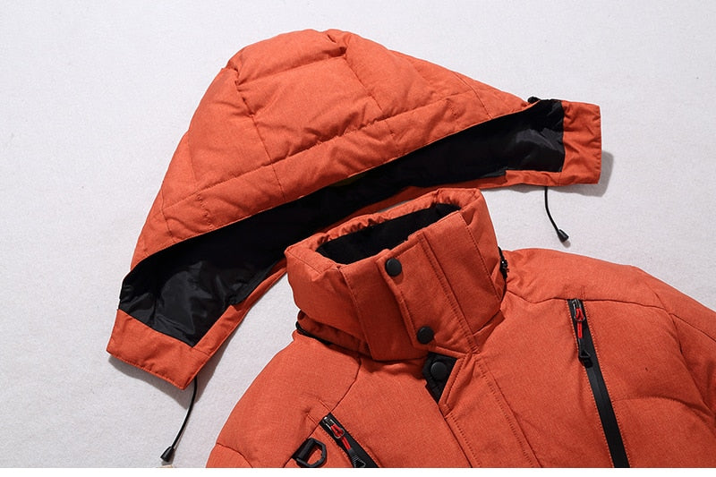 Herren Winterjacke mit abnehmbarer Kapuze und funktionalen Taschen - J&B - 8 - Jasminaboutique.com