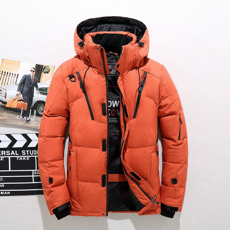 Herren Winterjacke mit abnehmbarer Kapuze und funktionalen Taschen - J&B - 24 - Jasminaboutique.com
