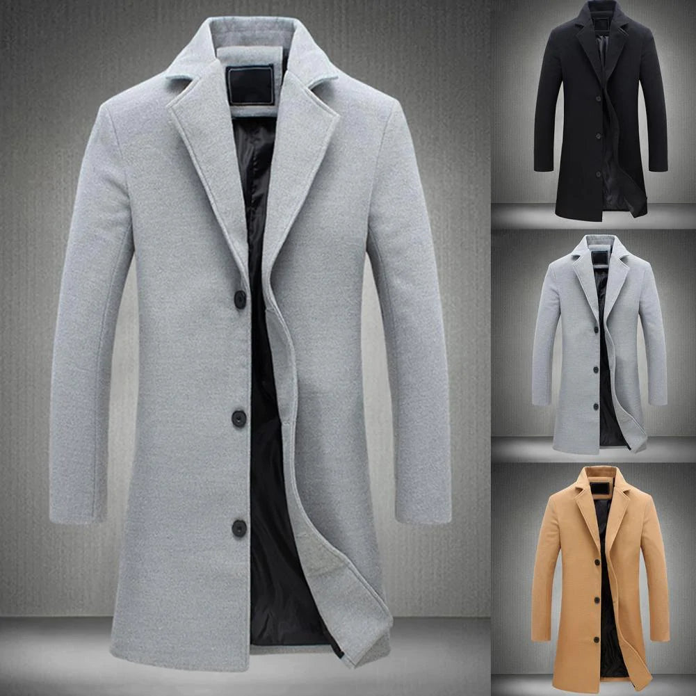 Herren Wintermantel mit klassischem Schnitt und eleganter Passform - J&B - 4 - Jasminaboutique.com