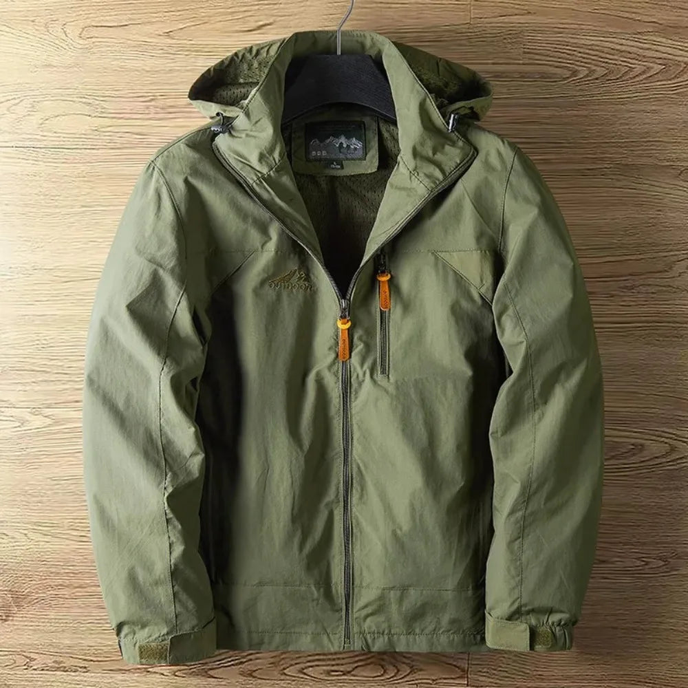 Herren Jacke mit verstellbarer Kapuze und Taschen - J&B - 2 - Jasminaboutique.com