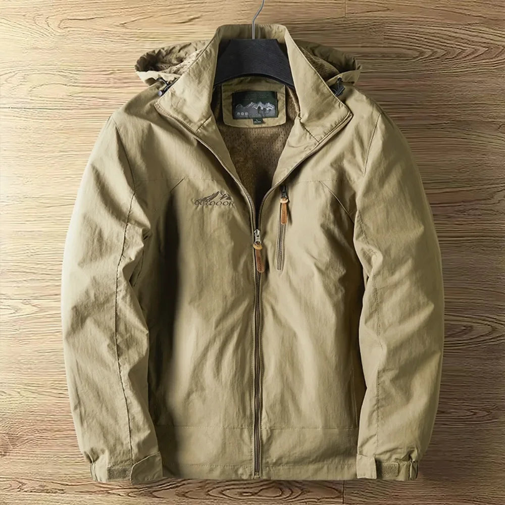 Herren Jacke mit verstellbarer Kapuze und Taschen - J&B - 4 - Jasminaboutique.com