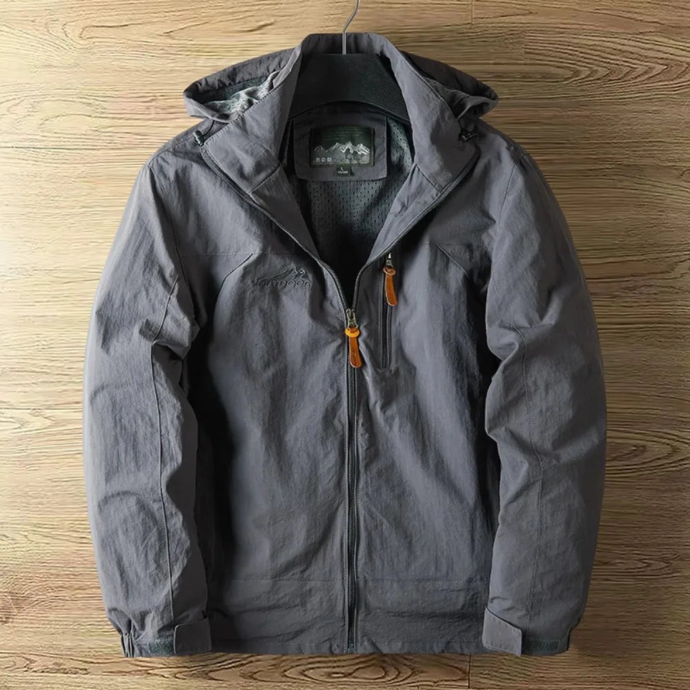Herren Jacke mit verstellbarer Kapuze und Taschen - J&B - 5 - Jasminaboutique.com