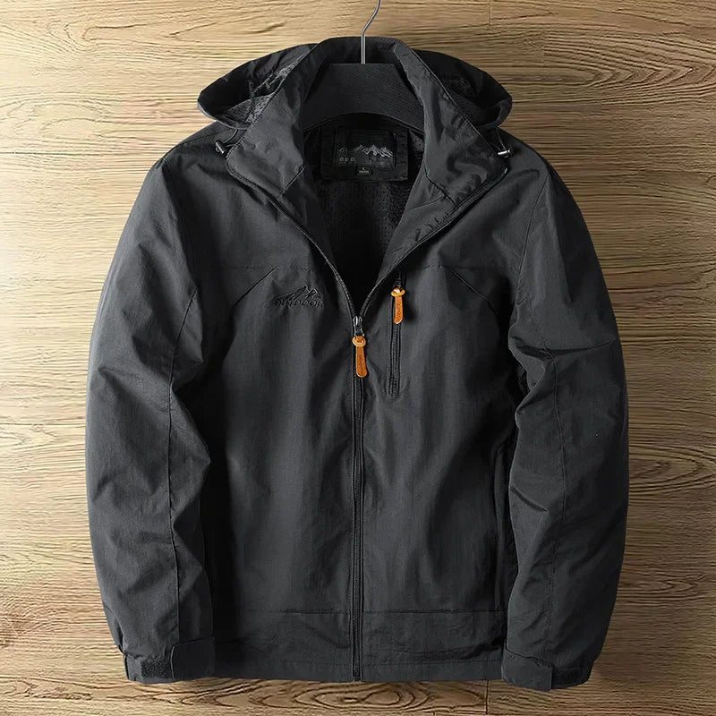 Herren Jacke mit verstellbarer Kapuze und Taschen - J&B - 9 - Jasminaboutique.com