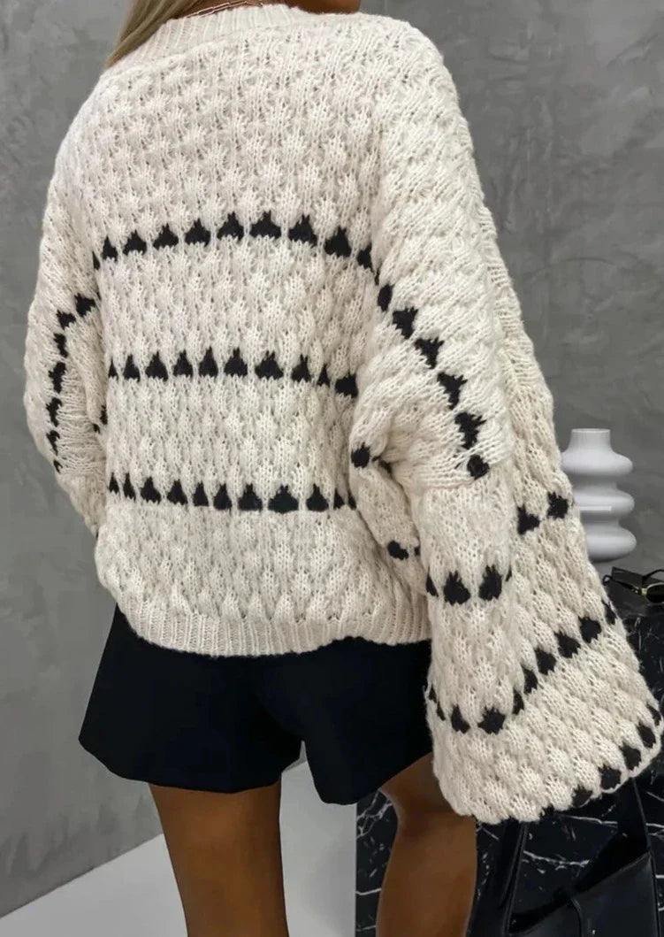 Pullover Damen mit weitem Schnitt und Ballonärmeln - J&B - 4 - Jasminaboutique.com