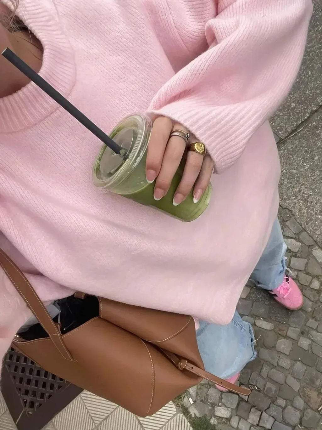 Pullover Damen mit oversized Schnitt und langen Ärmeln - J&B - 7 - Jasminaboutique.com